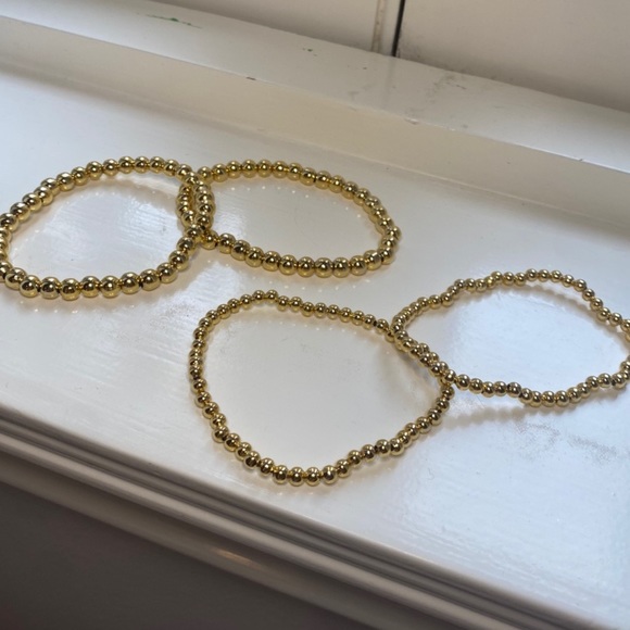 Gold Bead Bracelet Stack - Picture 4 of 4